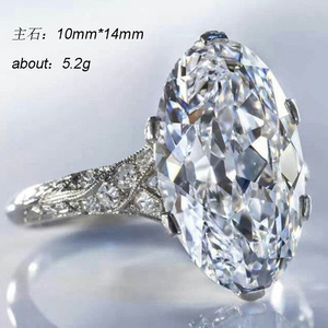 Anelli da donna con zirconi ovali di grandi dimensioni, placcati in rame, gioielli alla moda per le dita - Product Image 3