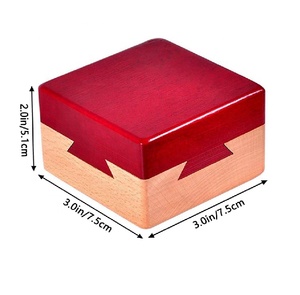 Puzzle Toy Mini 3D Brain Teaser Cajones mágicos de <span class=keywords><strong>madera</strong></span> Caja de joyería de regalo Caja de cola de Milano - Product Image 4