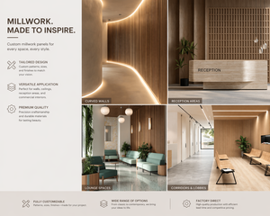Panneaux muraux insonorisants sur mesure, absorption acoustique haute fréquence, design moderne et élégant, panneau composite WPC en bois - Product Image 4