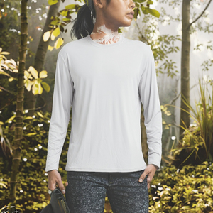เสื้อยืดแขนยาวผู้ชาย UPF 50+ แบบสปอร์ต ผ้าถักระบายอากาศ ป้องกันรังสียูวี เหมาะสำหรับเดินป่า ตกปลา ว่ายน้ำ - Product Image 3