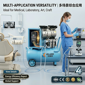 Compresseur d'air sans huile KELAIDE 801-30, 30L, portable, 800W, 120 L/min, type à piston, avec roues et poignée - Product Image 4