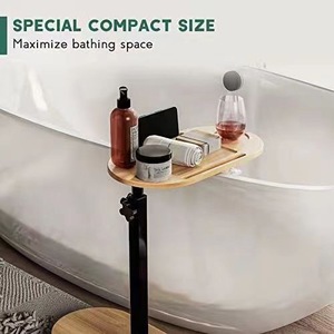 Support de téléphone portable et <span class=keywords><strong>tablette</strong></span> réglable en hauteur, amovible, de type sol, pour baignoire, étagère de rangement pour salle de bain, organisateur pour spa de luxe - Product Image 5