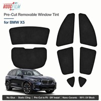 Kit de teinte pour vitres pré-découpées BMW X5 2025 2026, SUV de luxe, toutes les vitres, film foncé amovible à adhérence statique de qualité supérieure