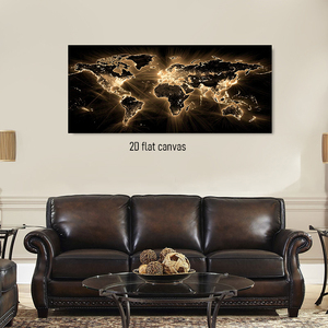 Tableau sur toile Carte du monde moderne noir et or, 1 pièce, <span class=keywords><strong>pour</strong></span> <span class=keywords><strong>d</strong></span>écoration murale de salon, bureau, salle <span class=keywords><strong>d</strong></span>'étude, entrée, maison - Product Image 3