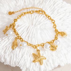 Pulsera de Acero Inoxidable Hecha a Mano con Baño de Oro de 18K, Diseño Moderno para Aniversario u Otras Ocasiones - Product Image 2