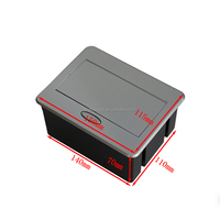 Prise de table multi-usage Premium Fupai FP-146 à 2 prises 16A 250V à ouverture lente, noire, norme IP20, compatible UE/Royaume-Uni/États-Unis, à trois trous avec mise à la terre