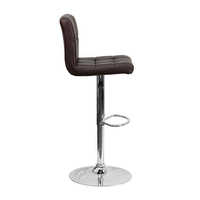 Tabouret de bar pivotant et réglable en cuir PU 2 pièces pour salle à manger, maison ou hôtel