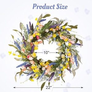 Corona de Flores Preservadas Personalizable, Flores Decorativas, Coronas y Plantas para Decoración de Paredes del Hogar, Venta al por Mayor de Fábrica - Product Image 4