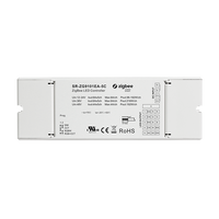 Contrôleur LED CV 4 en 1 Zigbee 3.0 SR-ZG9101EA-5C par Sunricher, 5 canaux 12-24V, prend en charge les couleurs simples/doubles, RGB, RGB+CCT