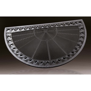 Tapis de porte MOON 64X40CM en caoutchouc noir - Product Image 1