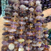 Perles plates irrégulières en améthyste naturelle, aigue-marine et lapis-lazuli 8*10mm en gros pour la fabrication de bijoux