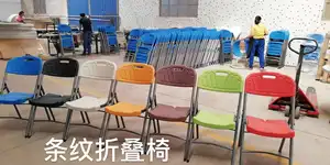 ヘビーデューティーホワイトHDPEシラプレガブルプラスチック折りたたみ椅子メタルフレーム格安工場屋外イベント結婚式ダイニングパーク使用