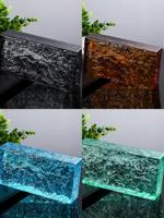 Vente directe usine : Briques et blocs de verre massif multicolores à motif double glace, pour cloisons en verre