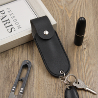 Étui de rangement portable pour spray lacrymogène, pochette de défense personnelle en cuir pour spray au poivre, porte-clés facile à utiliser, étui à rouge à lèvres