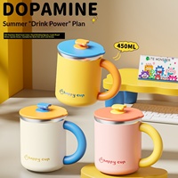 Mug à café isotherme à double paroi en acier inoxydable 304 avec couvercle, design tendance et créatif, valeur esthétique élevée, tasse cadeau