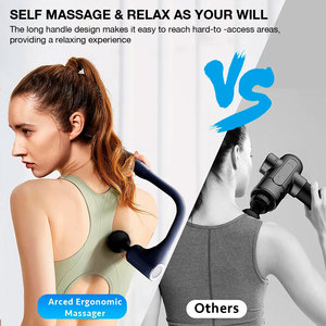 Pistola de Masaje Fascial de Percusión con Mango Largo, Tipo C sin Escobillas, Silicona de Grado Alimenticio, para Espalda, Cuello y Cuerpo Completo, Masajeador Muscular Eléctrico - Product Image 2