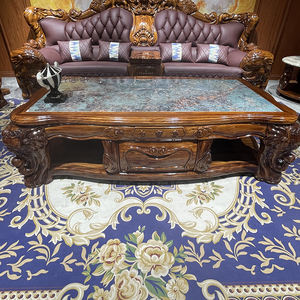 Handgeschnitztes Europäisches Antik-Stil Massivholz-Kingsofa-Set mit Relaxfunktion, Leder, Großes Sofa für Wohnzimmer, Holzsitze - Product Image 5