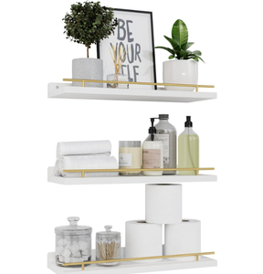 Étagère murale flottante rectangulaire en bois sculptée, design détachable, minimaliste, pour cuisine, salle de bain, salon, <span class=keywords><strong>bureau</strong></span>, <span class=keywords><strong>rangement</strong></span> - Product Image 5