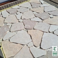 Dalles de pavage en céramique pour jardin extérieur, combinaison libre, aspect pierre, dalles de pavage irrégulières, jet d'eau