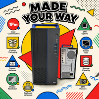 Station de travail de bureau OEM personnalisée Hygon 3350 8 cœurs 3,0 GHz 8 Go 512 Go SSD 2 Go GPU Châssis 15L Ensemble complet 23,8 pouces
