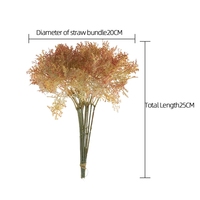YC1100 Bouquet de plantes artificielles en plastique à 2 broches, Bouquet de roseaux pour la maison, arrière-plan, événement en plein air, Arrangement floral, décor