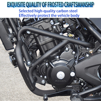 Barres de protection anti-chute pour moto, pare-chocs, protection moteur, appuie-tête pliables en acier carbone noir, neufs pour Wuyang CM300