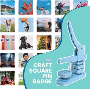 Bán buôn hiệu suất cao 50x50 vuông huy hiệu nhựa sản xuất máy, Hướng dẫn sử dụng tủ lạnh nam châm sản xuất máy - Product Image 5