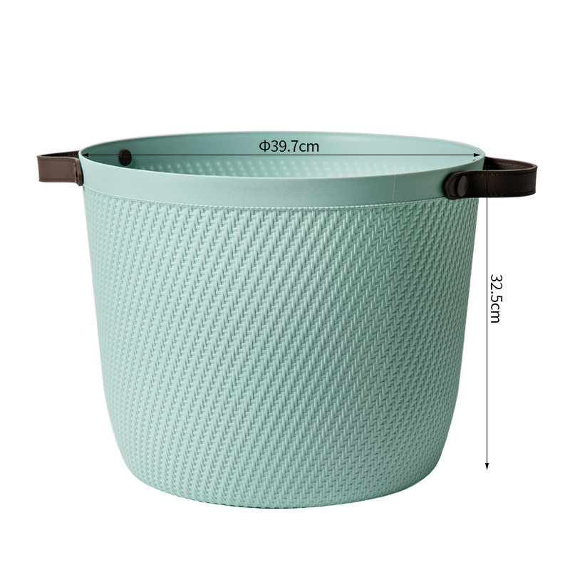 Style rotin [bleu] de grande taille