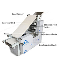 Machine à pain plat automatique 5-50 cm - Rouleau et laminoir pour tortillas/pita/pain arabe/pâte à pizza pour boulangerie commerciale