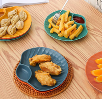 Vente en gros coquille Assiette à apéritif Assiette de service en plastique Snacks aux noix Plateau à dîner aux fruits Assiette à plat avec support