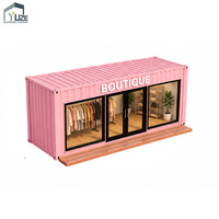 Boutique mobile de vêtements en conteneurs préfabriqués en acier modernes pour l'extérieur
