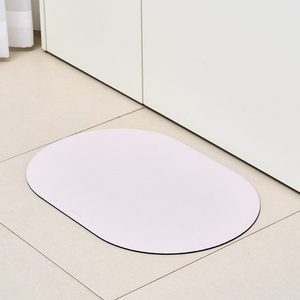 Tapis de bain en terre de diatomée rose à séchage rapide avec couleur douce pour accessoire de salle de bain décoratif - Product Image 5