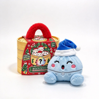 Mainan Boneka Uap Serat Poliester Warna-warni Natal dengan Wajah Ekspresif, Boneka Lucu Penghilang Stres, Ornamen Isi Kapas PP