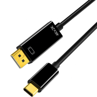 1m 2m 3m UHD USB Type C à DP 4K 60Hz 1.8m Câble Conducteur en cuivre nu PC TV HDTV Audio Haut-parleur Application vidéo de voiture