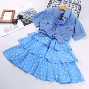 Conjunto de Ropa de Algodón para Niñas, Primavera-Verano, Falda y Vestido para 4-12 Años, Estilo Casual - Product Image 6