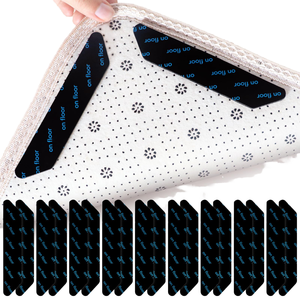 Washable Reusable Double Sided Anti-Slip Rug Gripper Carpet Corner Grips Waterproof Adhesive <b>Stickers</b> (PU Material) - Product Image 1