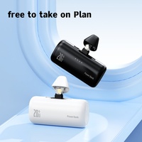 Mini 5000mah Capsule 3 en 1 20W Capsule TYPE-C Pd Module de batterie externe Rotation Plug Chargeurs portables pour Smartphones