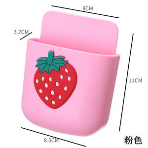 ケーブルを整理するための壁掛け式電話充電ラックプラスチックプラグバスルーム携帯電話ホルダーラック - Product Image 3