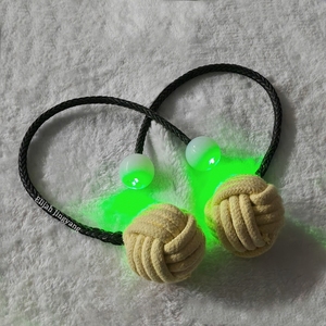 Equipo de Danza con Fuego, Accesorio de Arte de Flujo, Espectáculo de Fuego, Juguete de Malabarismo Giratorio, Poi de Fuego con <span class=keywords><strong>Mango</strong></span> de Bola LED 4*4 - Product Image 2