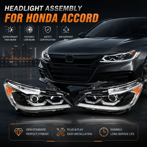 Produsen Lampu Depan Berkualitas Tinggi Desain Unik Pabrik untuk Lampu Depan Otomotif Honda Accord 2014-2017 Grosir Lampu Utama - Product Image 2