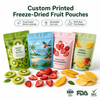 Sachet Doypack personnalisé imprimé en héliogravure, triple couche laminée, refermable avec fermeture éclair, pour emballage alimentaire de fruits secs et snacks, résistant à l'humidité