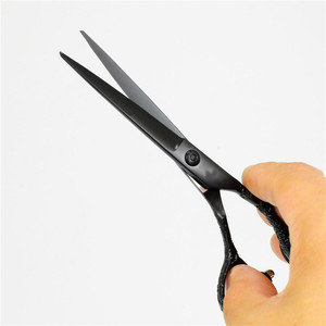 Ciseaux à broder avec manche en fleur de prunier, acier inoxydable, 7 pouces, tête droite, pour usage esthétique - Product Image 1