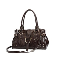 Sac bandoulière grande taille pour femme, style Y2K punk rétro, en cuir PU avec rivets de style gothique. Sac à main de luxe en cuir ciré à l'huile.