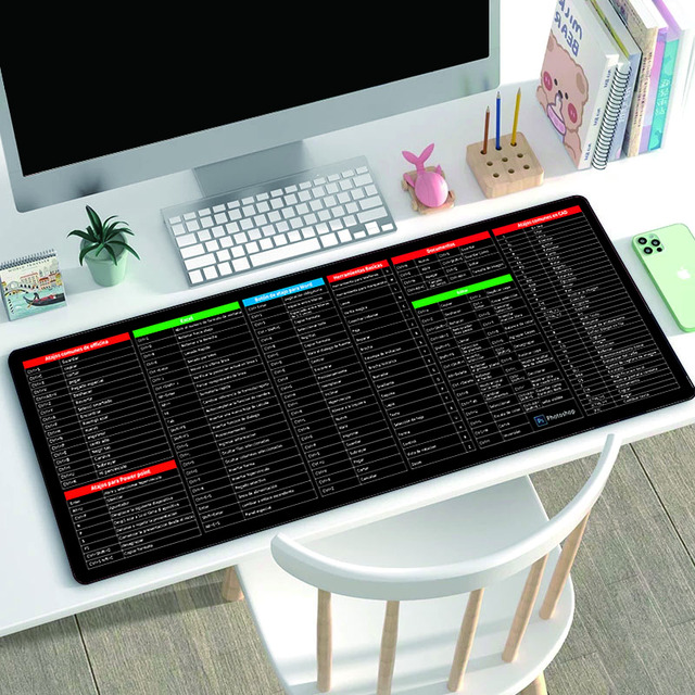 Shortcut Keys Mouse Pad Deskmat Office Keyboard Mat Computer Accessories Nonslip Mousepad DIY Custom High Definition Printing