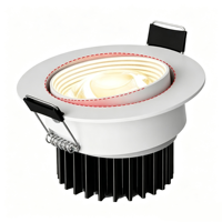 Spot encastré LED COB Rainbow Hill pour salons, éclairage d'ambiance à spectre complet, en aluminium