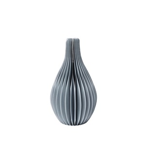 Vase en papier nid d'abeille minimaliste moderne, décor pliable pour arrangement floral de table de mariage bohème - Product Image 4