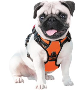 高品質カスタムデザイナー反射リバーシブルヘビーデューティ引き無し調整可能犬用ハーネスとリーシュ高級ファッションスカーフ - Product Image 6