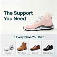 Semelles orthopédiques à soutien de la voûte plantaire, inserts anti-douleur pour fasciite plantaire et pieds plats, idéales pour les chaussures de travail à tenue debout toute la journée