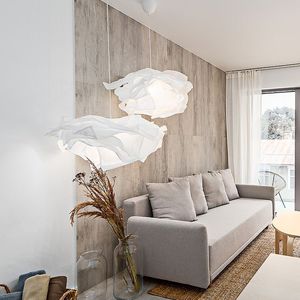 Lampada da Soffitto in Stile Nordico Europeo con <span class=keywords><strong>Paralume</strong></span> a Nuvola Bianca in Carta per Ristorante, Camera da Letto, Hotel, Casa - Product Image 5
