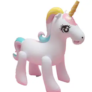 D04 Fun Floats big Inflatable Unicorn Sprinkler Unicorn Water Toys for Summer Yard and Outdoor Play Kids and Adults Summer Party